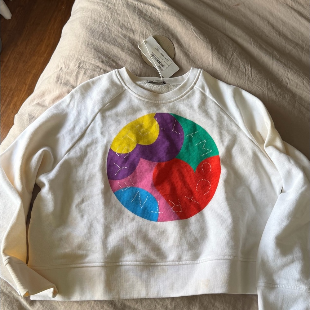 Stella McCartney White Sweatshirt with Vibrant Graphic